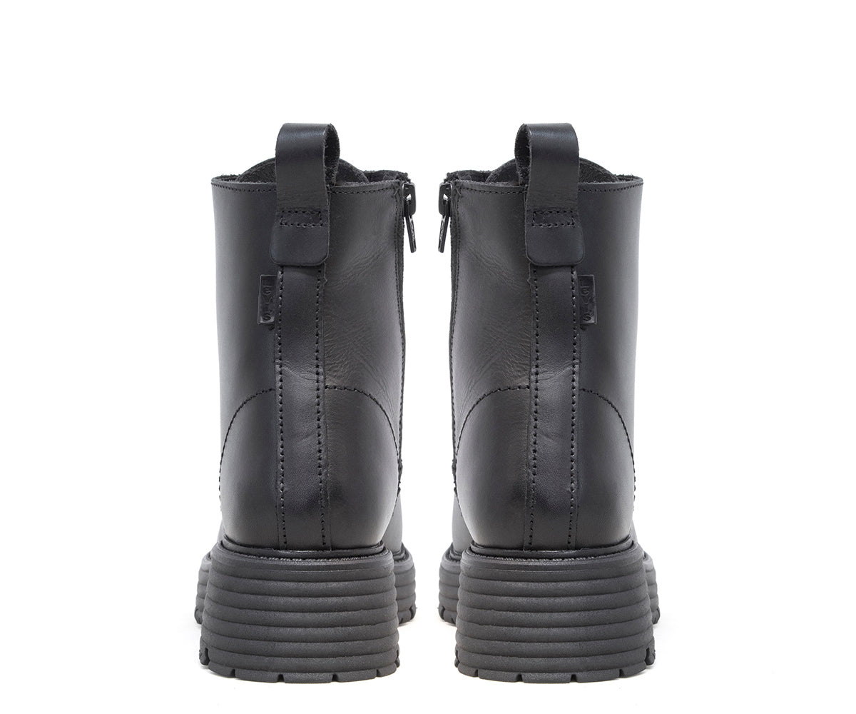 Bota Levis Ingrid De Piel Para Dama LV-112232N Negro