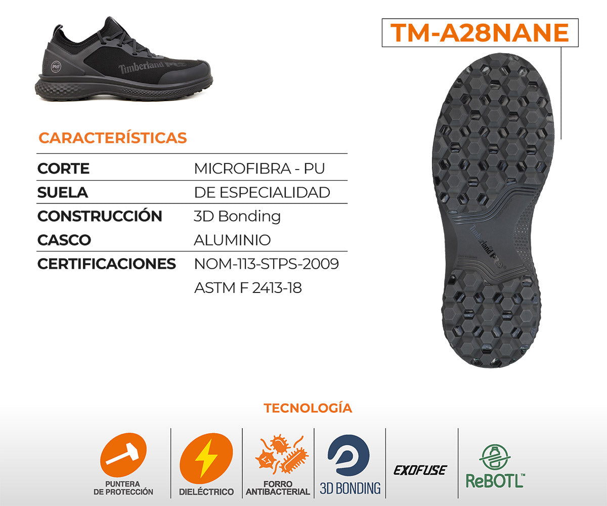 Tenis De Seguridad Timberland Pro Afterburn Para Caballero TM-A28NANE Negro