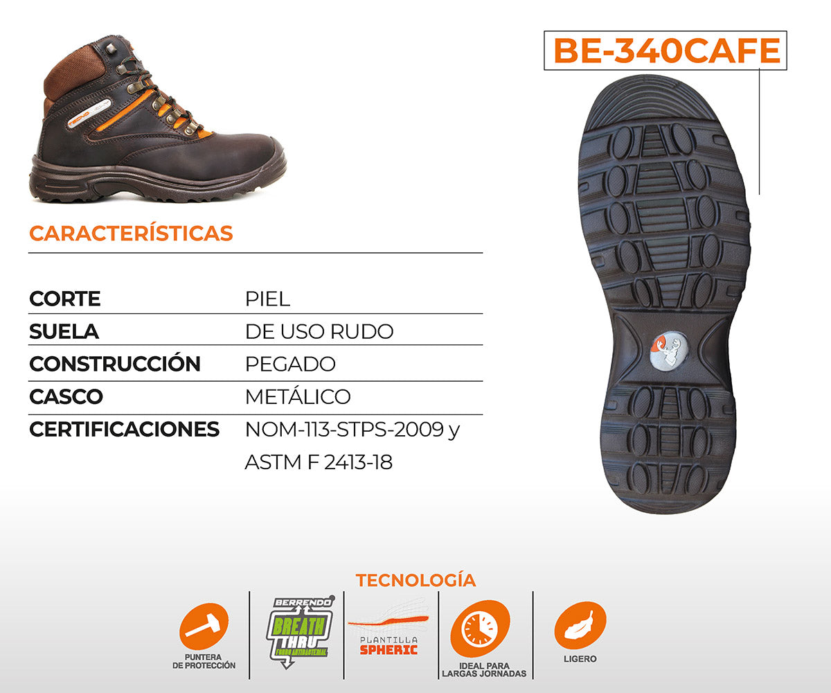 Bota De Seguridad Tecnolight Unisex Be-340CAFE