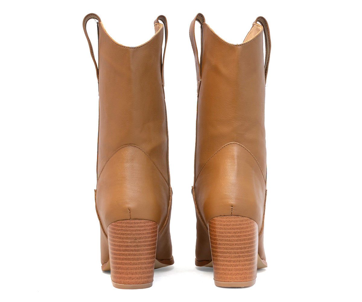 Bota Numen Vaquera Moderna Para Dama NM-BTVMTAN Tan