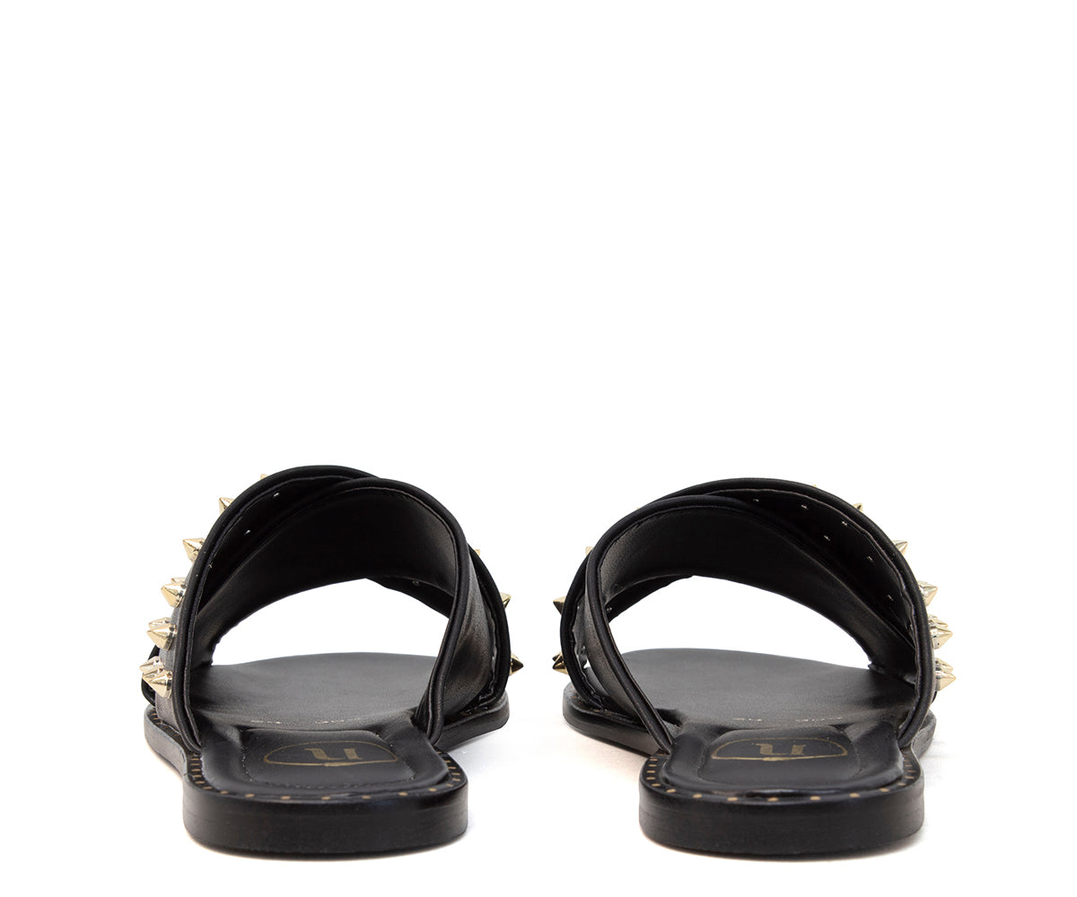 Sandalia Numen Flat con Estoperoles Para Dama NM-M0031NE Negro