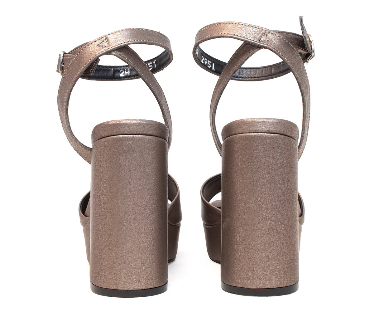 Sandalia Numen De Plataforma Modernas NM-PLAT2IN Inox