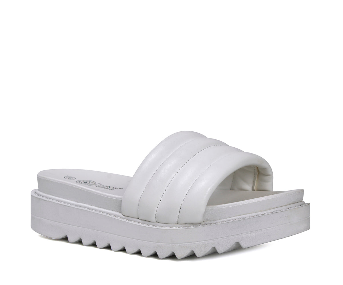 Sandalia Furor De Piso Casual Para Dama FU-19521BL Blanco