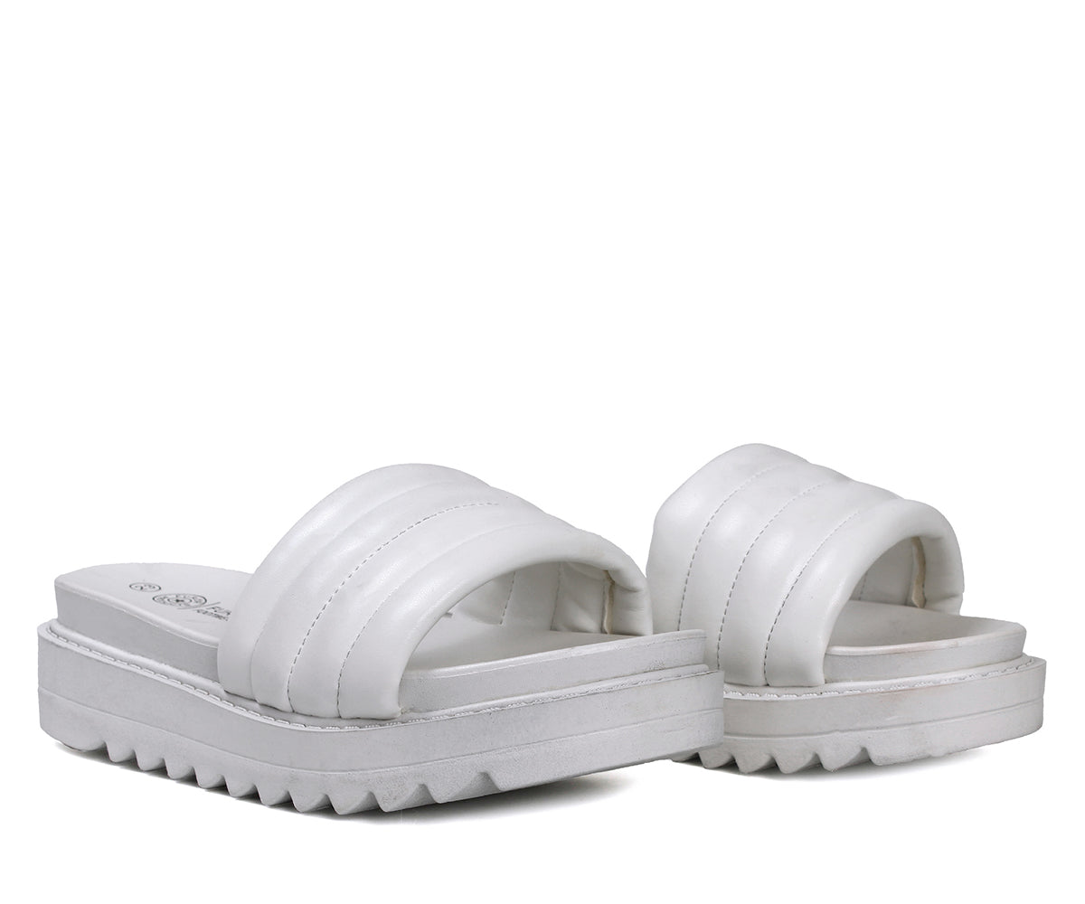 Sandalia Furor De Piso Casual Para Dama FU-19521BL Blanco
