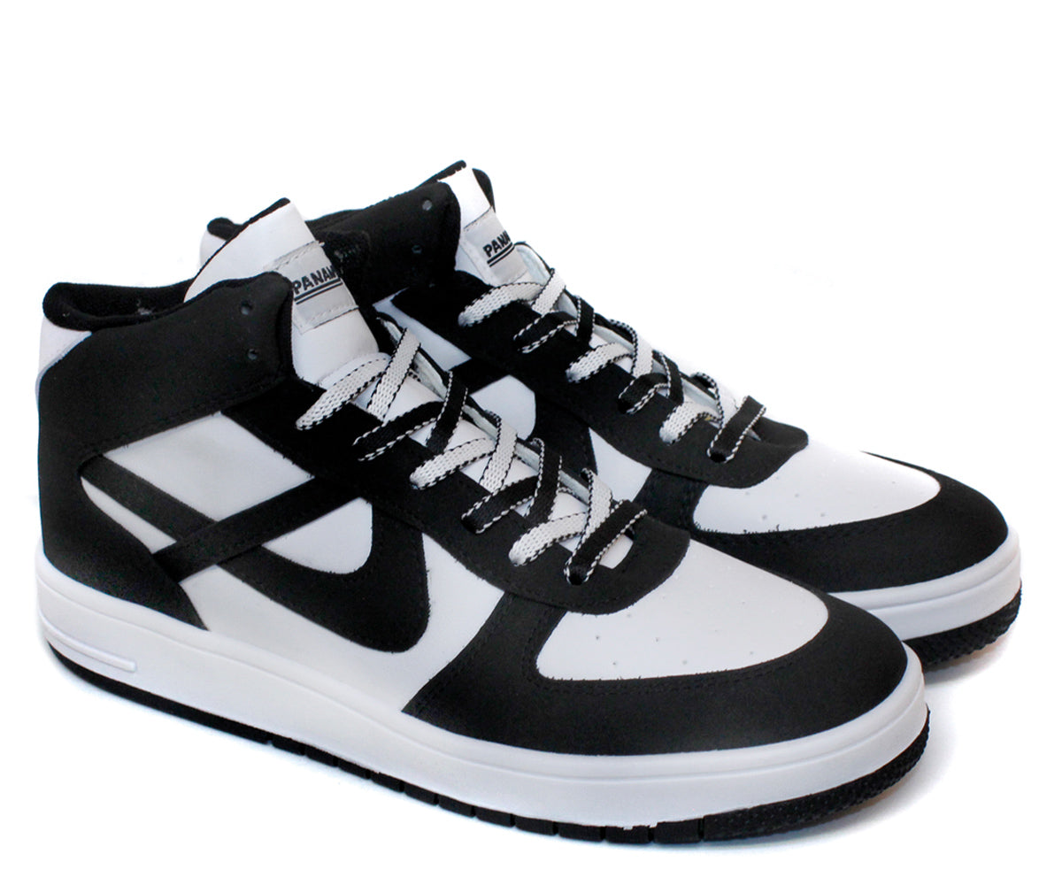 Tenis Panam Meztli Bota Para Caballero 10649-0061 Negro/Blanco