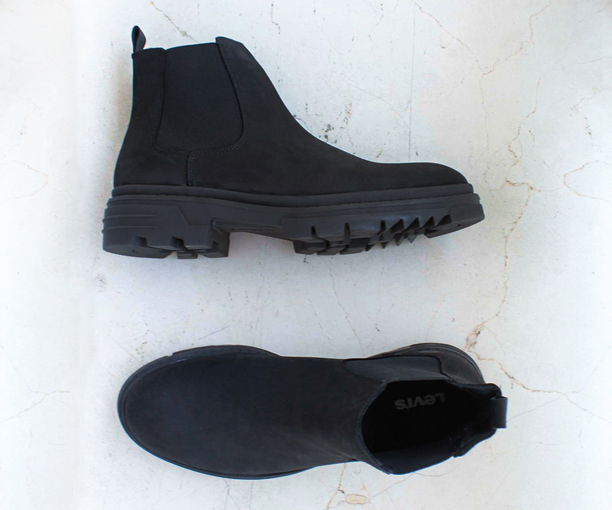 Bota Levis Ortega De Piel Para Caballero LV-222422N Negro