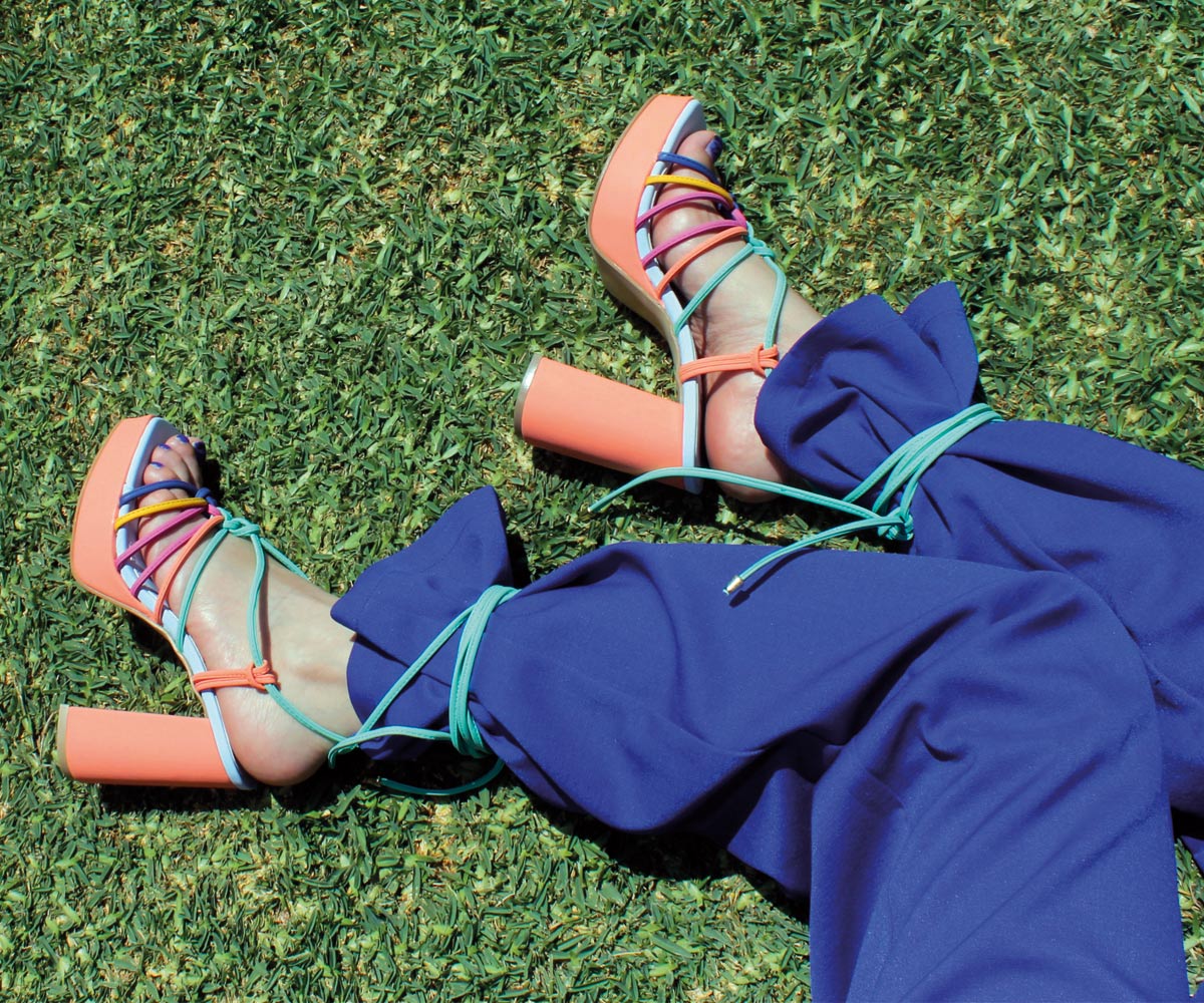 Sandalia Gosh De Plataforma Para Dama GH-05497NA Naranja