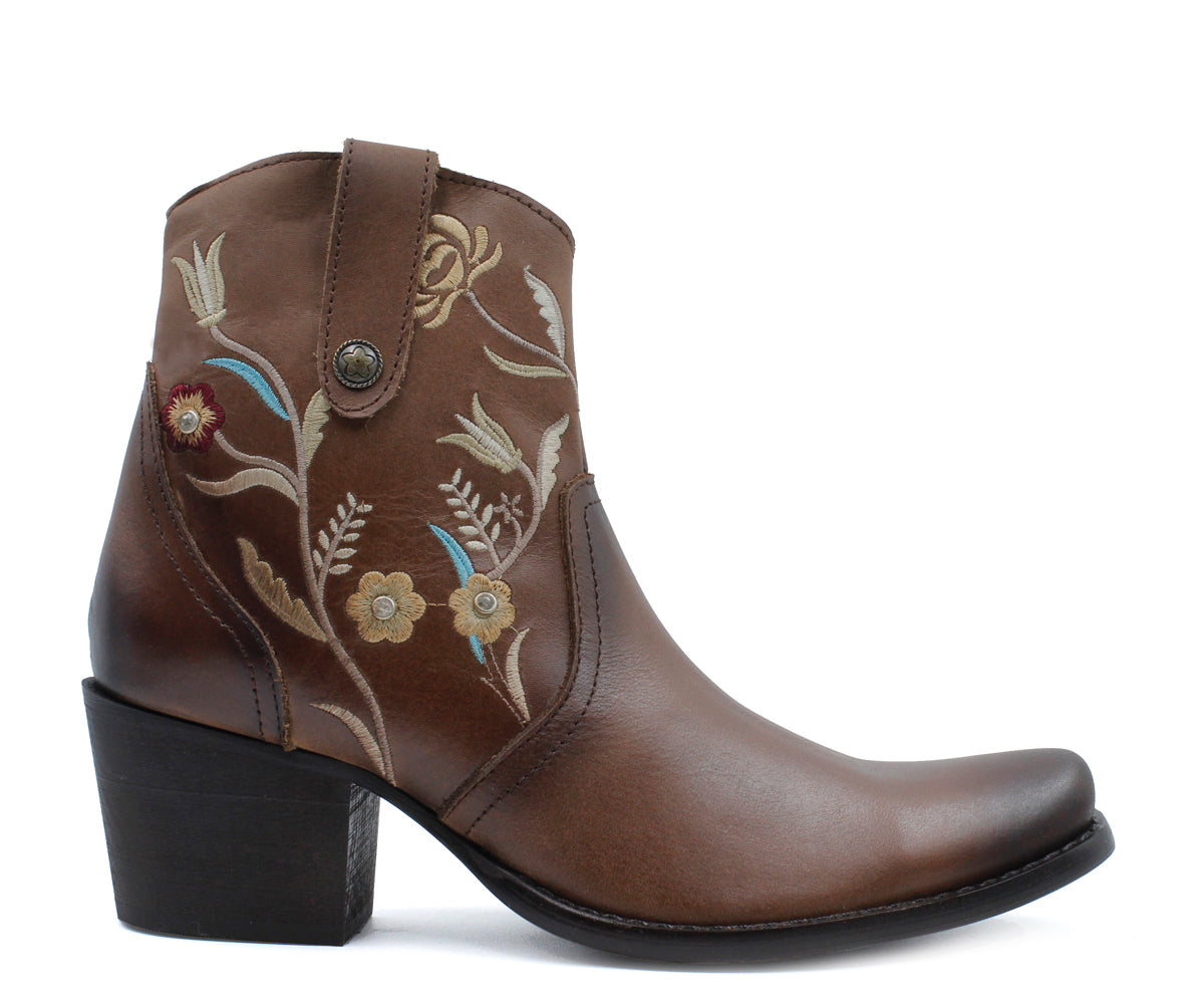 Botin Vaquero Gosh De Piel Para Dama PL-20135CA Café
