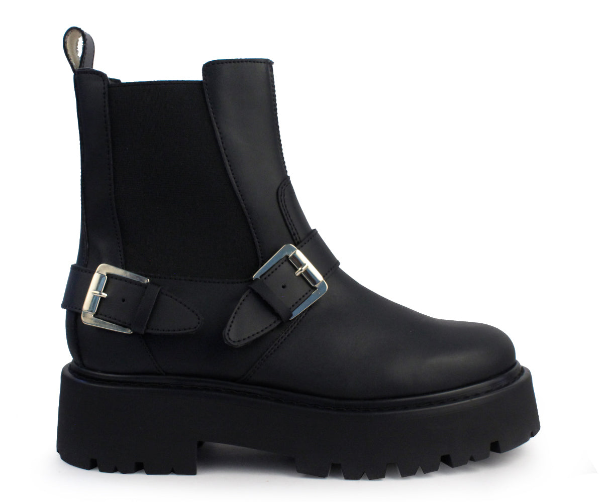 Bota Biker Gosh para Dama GH-2961KNE Negro