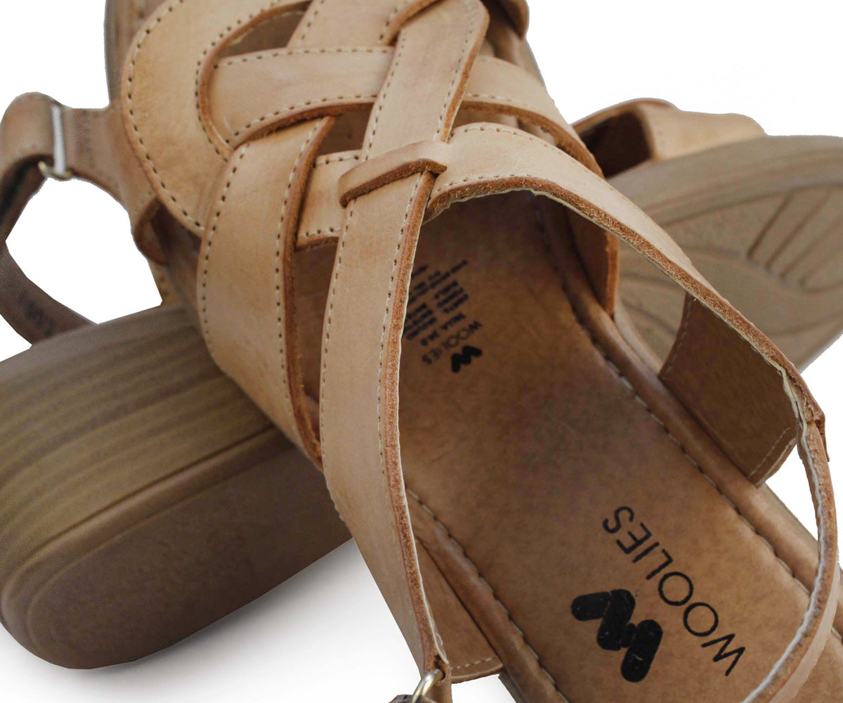 Sandalia Piel Woolies para Dama GH-20101TA Tan
