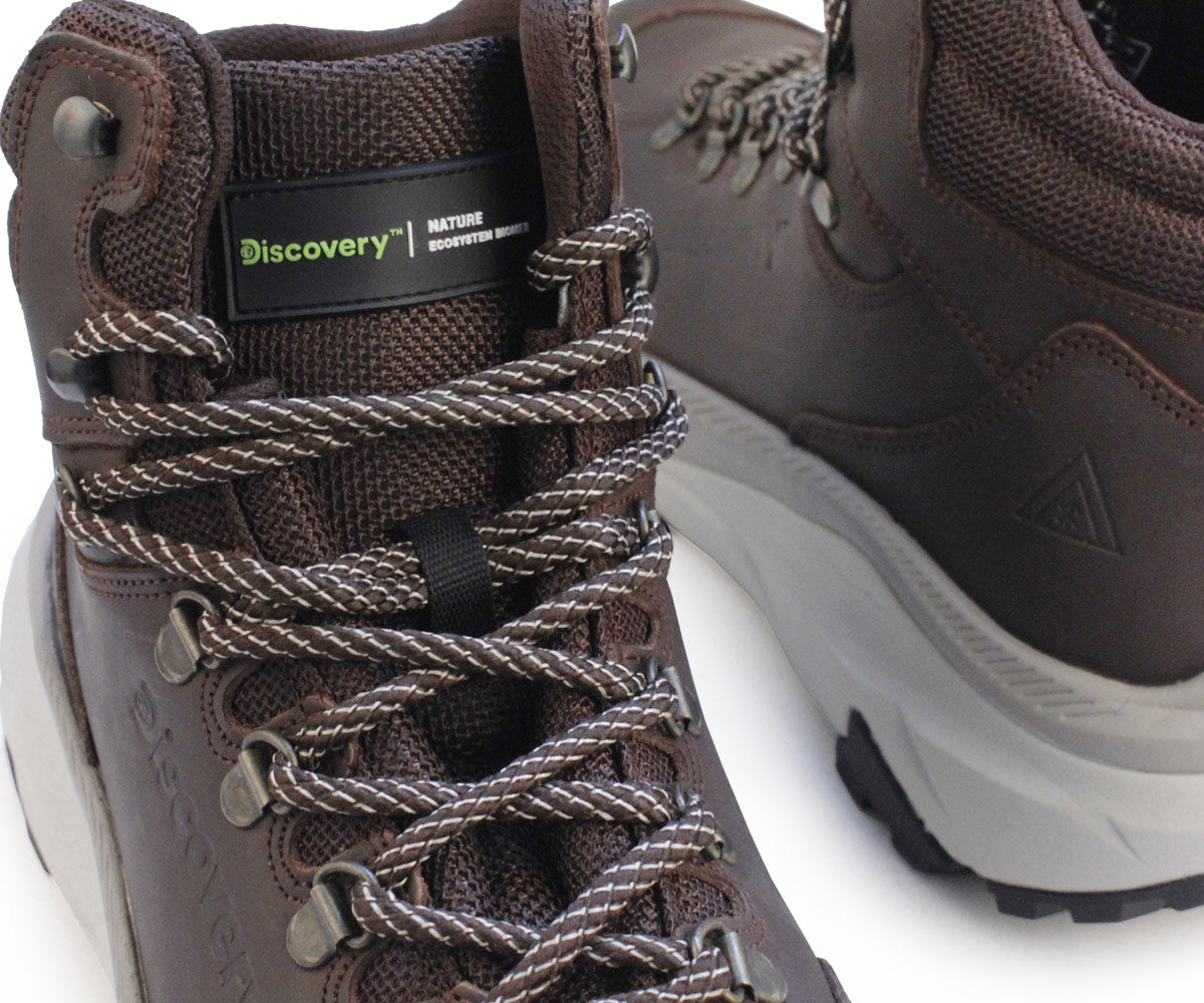 Bota Discovery para hombre, ideal para hiking, diseño robusto y cómodo. Línea Caballero.