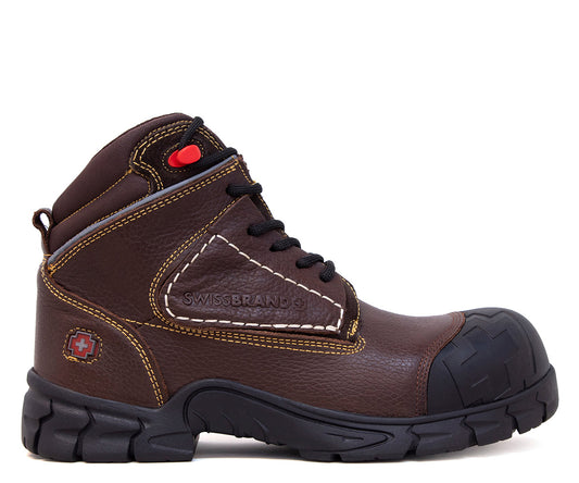 Bota De Seguridad Swissbrand Gladiador Para Caballero SB-510701C Café
