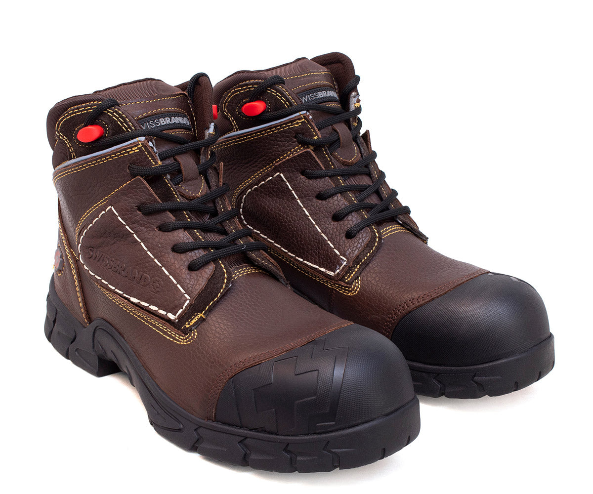 Bota De Seguridad Swissbrand Gladiador Para Caballero SB-510701C Café