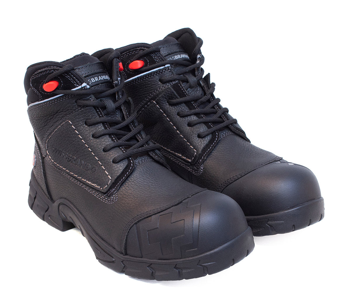 Bota De Seguridad Swissbrand Gladiador Para Caballero SB-510701N Negro