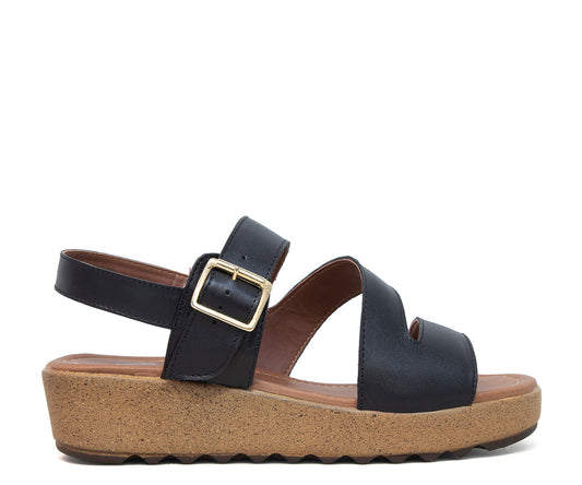 Sandalia Gosh De Piel Para Dama SC-4430NEG Negro
