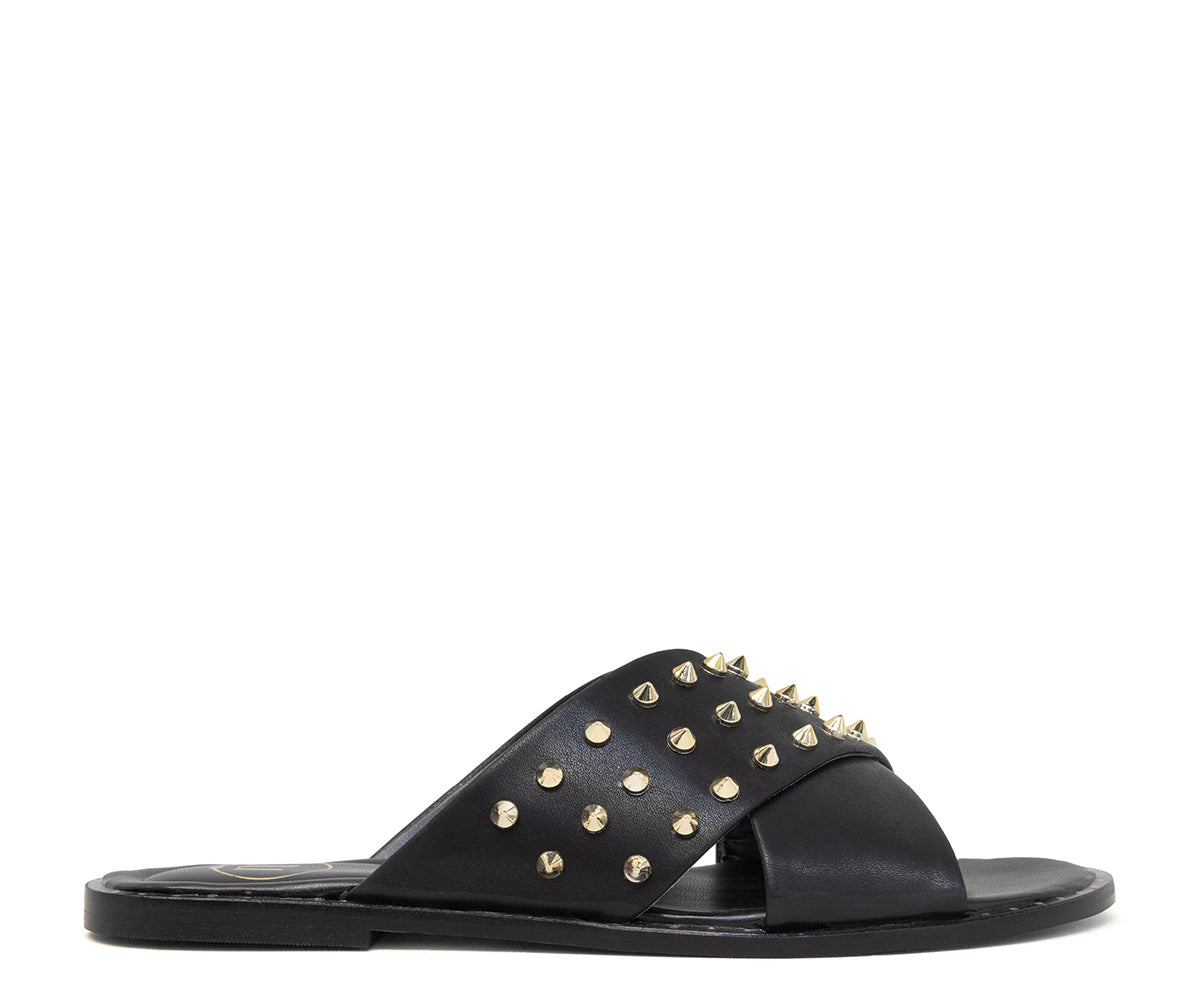 Sandalia Numen Flat con Estoperoles Para Dama NM-M0031NE Negro