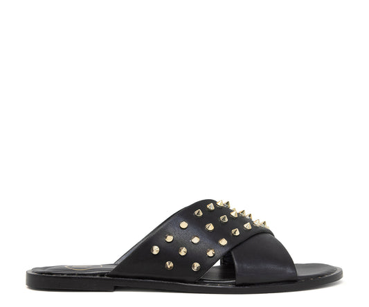 Sandalia Numen Flat con Estoperoles Para Dama NM-M0031NE Negro