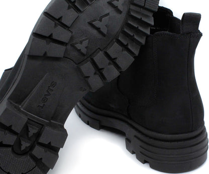Bota Levis Ortega De Piel Para Caballero LV-222422N Negro