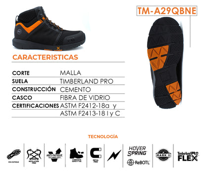 Tenis De Seguridad Timberland Pro Para Caballero TM-A29QBNE Negro