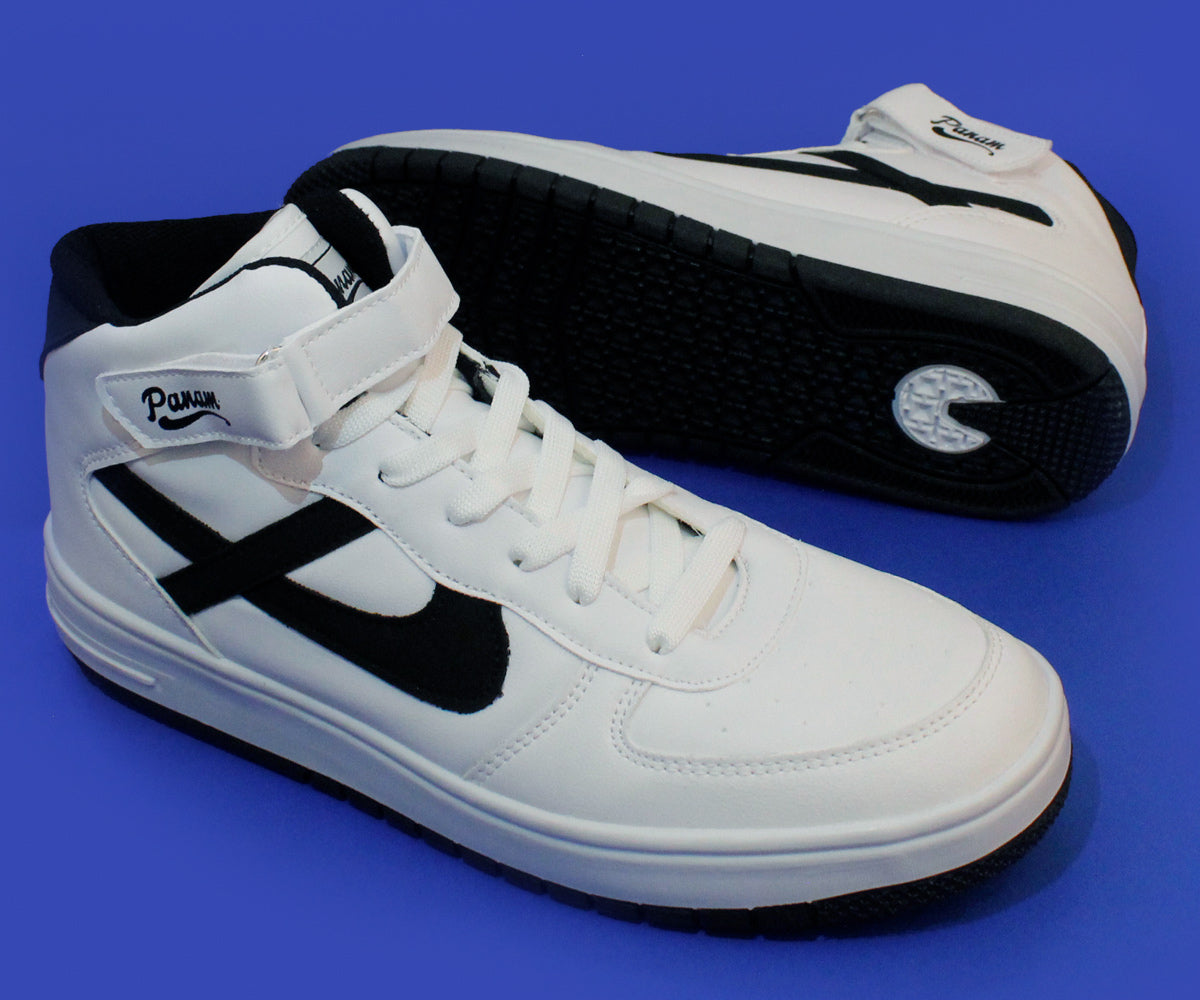 Tenis Panam 10804-0016 Meztli Para Caballero Blanco Negro