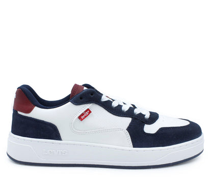 Tenis Levis LV-212457A Casual Para Caballero Blanco Y Azul