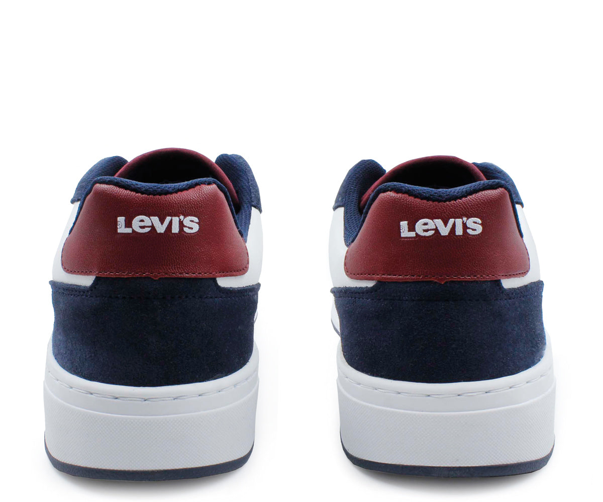 Tenis Levis LV-212457A Casual Para Caballero Blanco Y Azul
