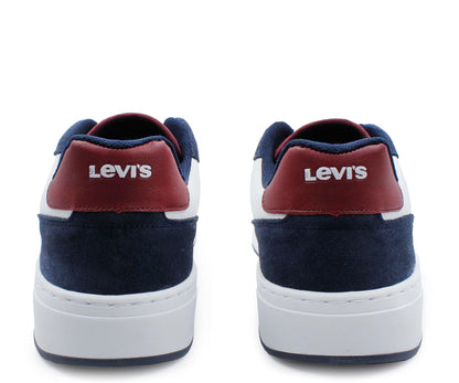 Tenis Levis LV-212457A Casual Para Caballero Blanco Y Azul