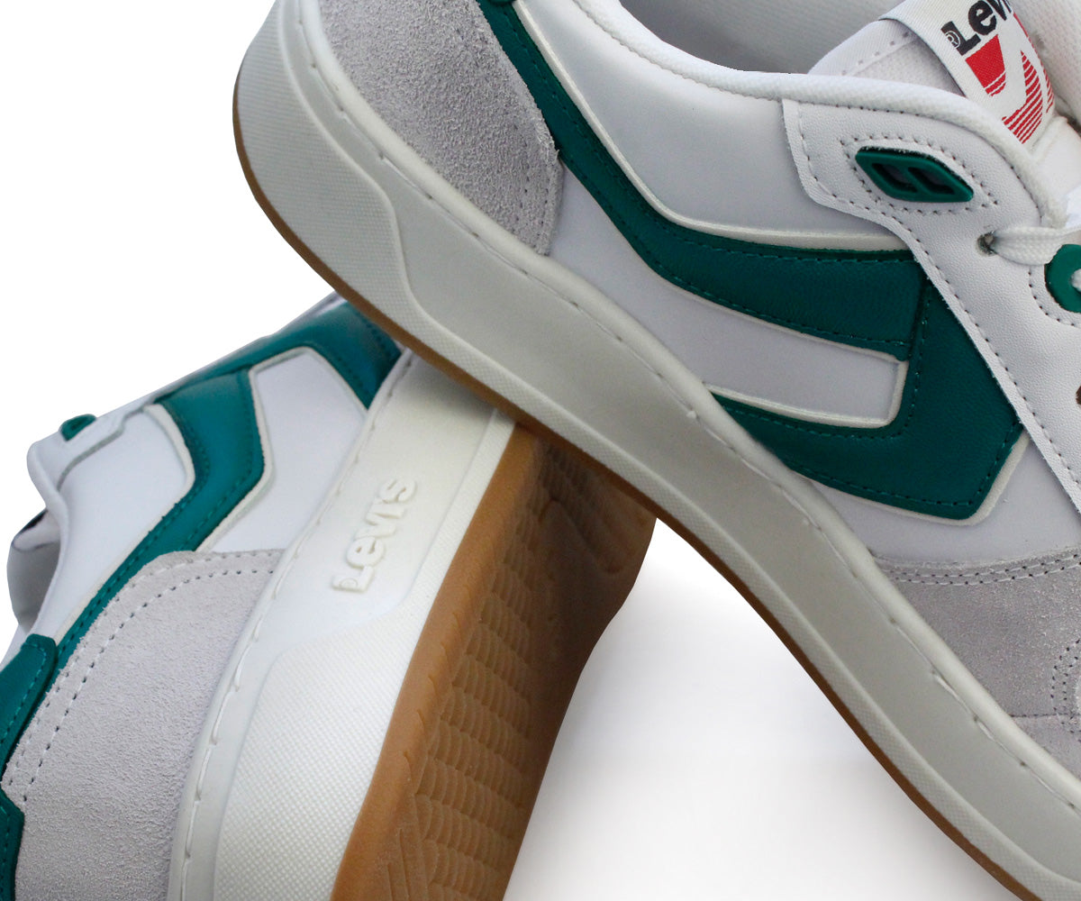 Tenis Levis LV-224501V Casual para Caballero Blanco y Verde