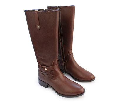 Bota Alta en Piel  Giusto GT-534CAFE Para Dama