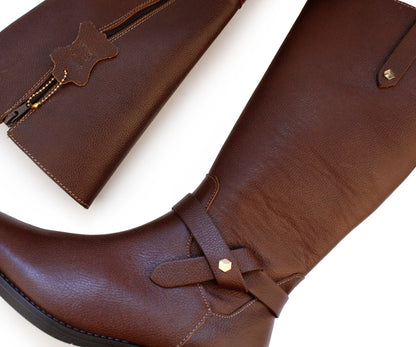 Bota Alta en Piel  Giusto GT-534CAFE Para Dama