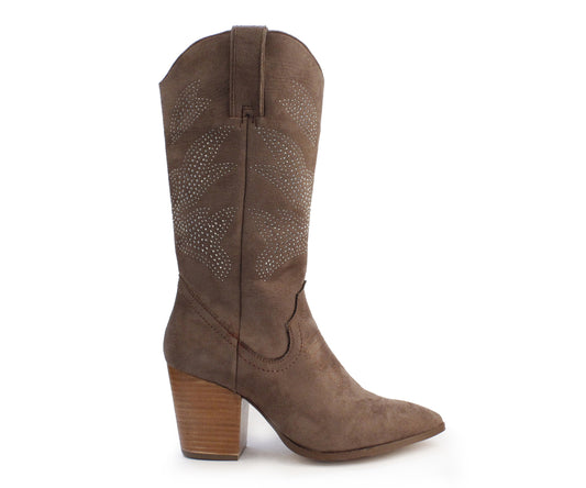 Bota Vaquera Gosh para Dama GH-0141ZCA Cafe