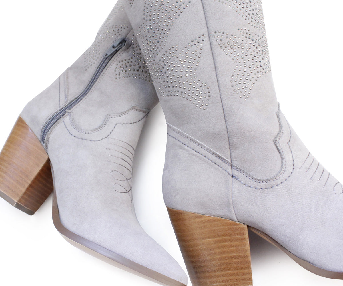 Bota Vaquera Gosh para Dama GH-0141ZGR Gris