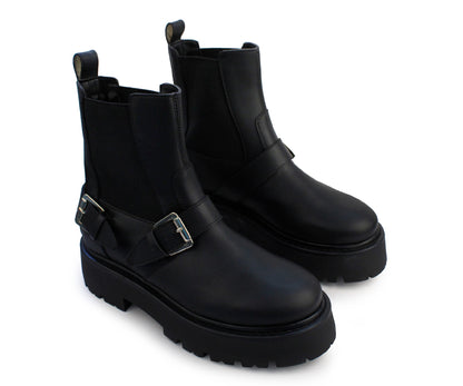 Bota Biker Gosh para Dama GH-2961KNE Negro