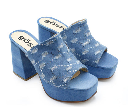 Sandalia Gosh BR-9315AZM De Plataforma Para Dama Azul