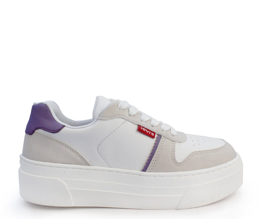 Tenis Levis Sofi LV-122425B Blanco Lila para Dama