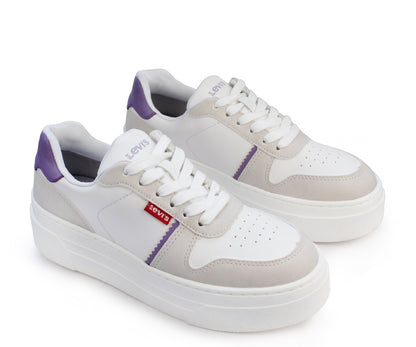 Tenis Levis Sofi LV-122425B Blanco Lila para Dama