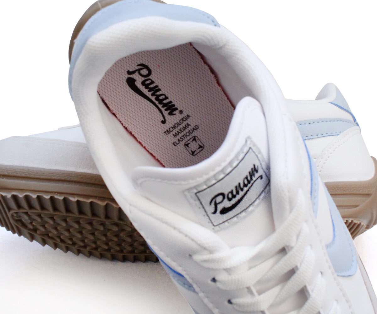 Tenis Panam Alfa Celeste 10881-0019 Blanco Azul (22-26)