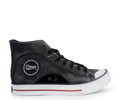 Tenis Panam Abotinado 10868-0060 Mezclilla Negro (22-25)