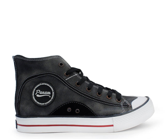 Tenis Panam Abotinado 10868-0060 Mezclilla Negro (22-25)