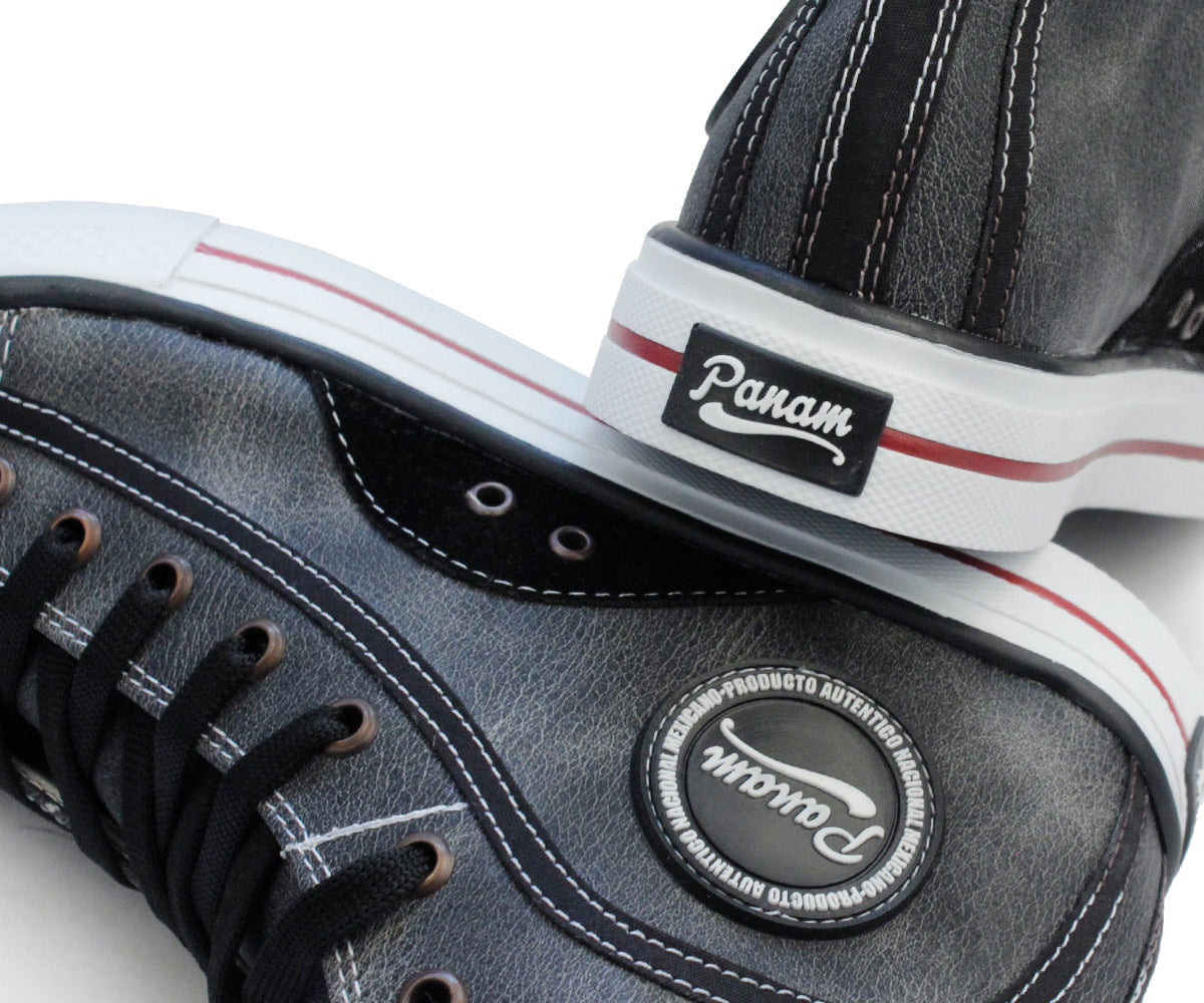 Tenis Panam Abotinado 10868-0060 Mezclilla Negro (22-25)