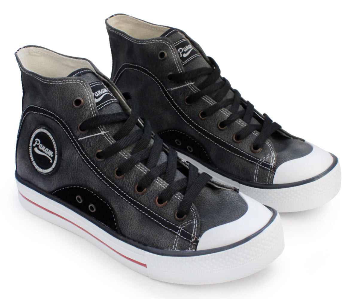 Tenis Panam Abotinado 10868-0060 Mezclilla Negro (26-31)