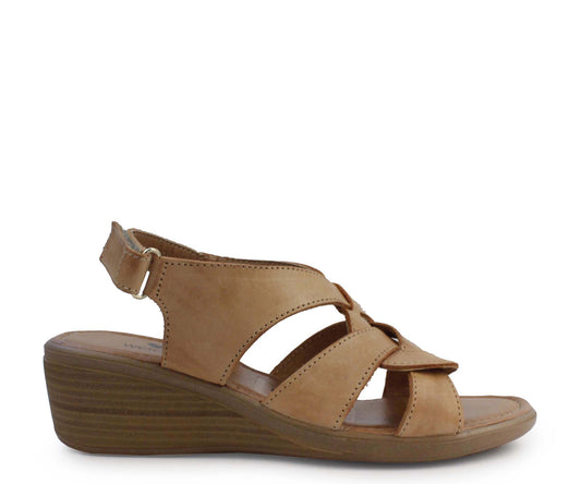 Sandalia Piel Woolies para Dama GH-20101TA Tan