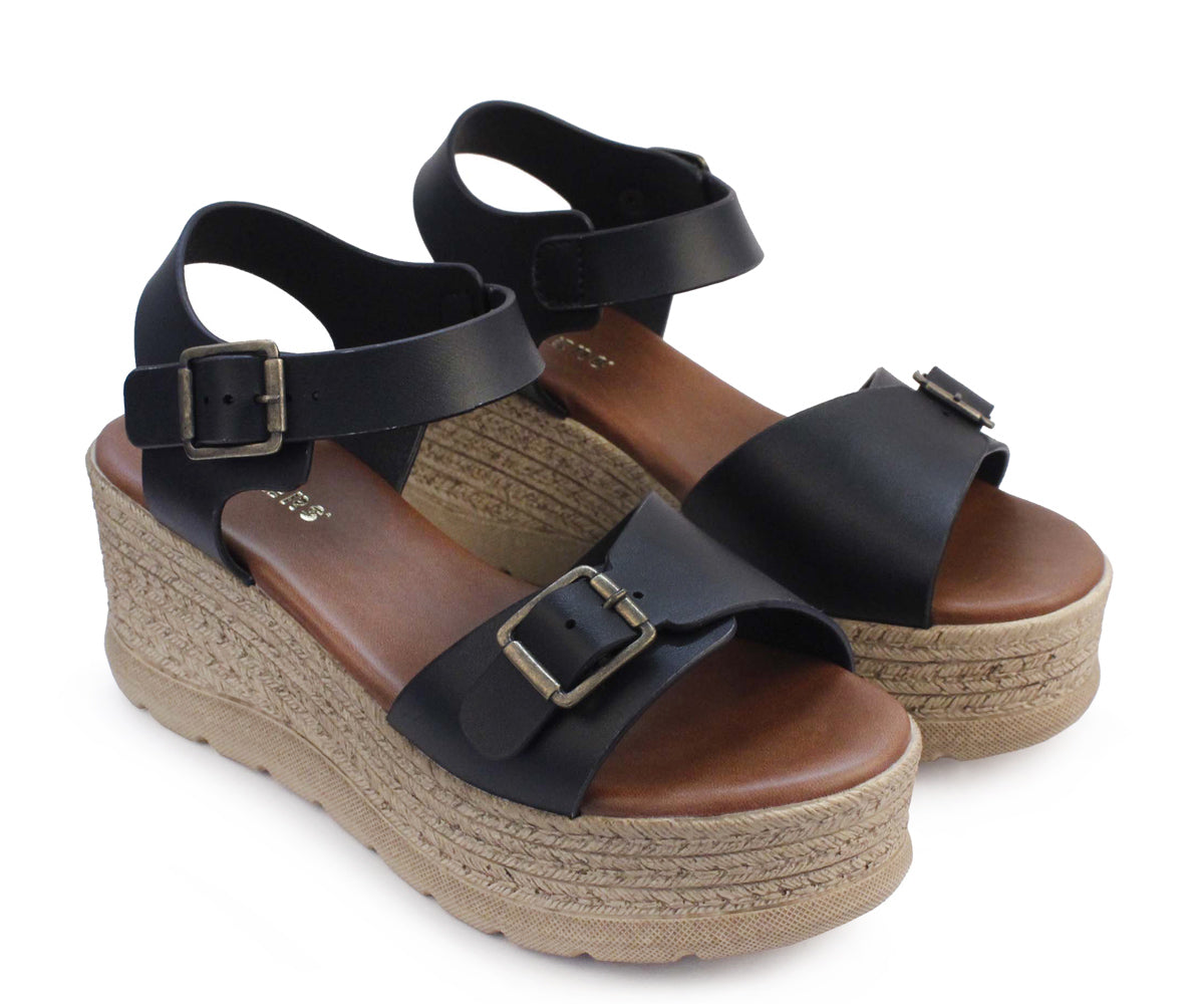 Sandalia Plataforma Dockers para Dama DK-125352N Negro
