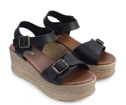 Sandalia Plataforma Dockers para Dama DK-125352N Negro