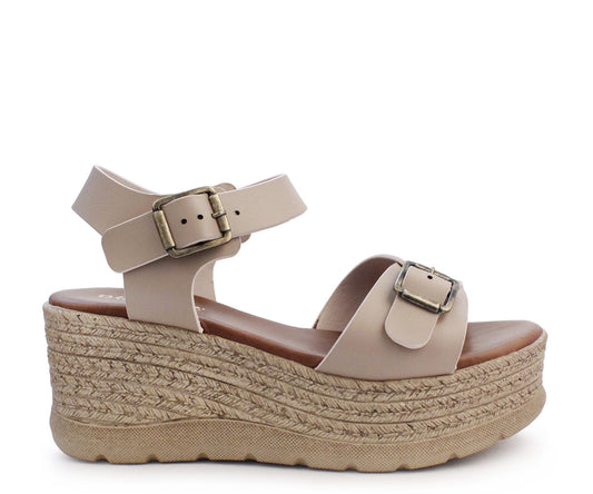 Sandalia Plataforma Dockers para Dama DK-125352B Beige