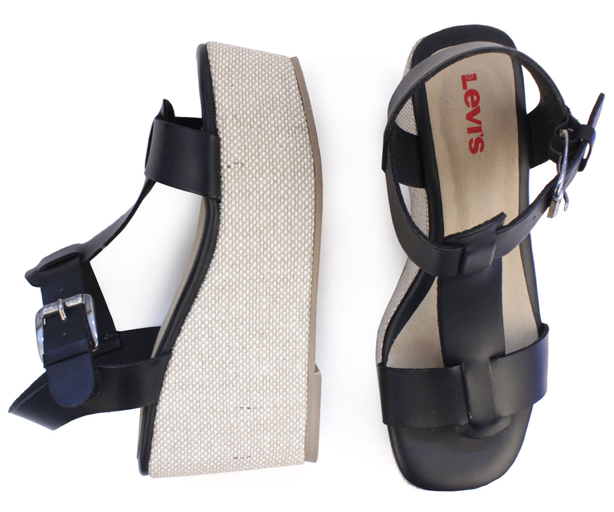 Sandalia Plataforma Levis para Dama LV-125223N Negro