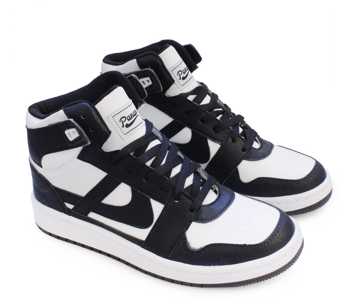 Tenis Panam Bota Coyote 22004-0016 Blanco Negro (22-25)