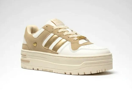 Tenis gosh para dama marfil oro GH-2930EMO