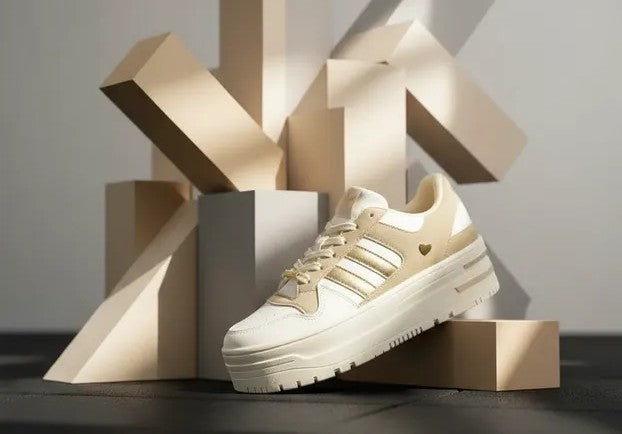 Tenis gosh para dama marfil oro GH-2930EMO