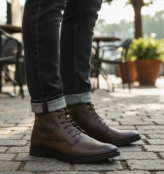 Bota de piel para caballero JK-59826CA